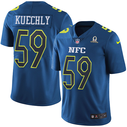 Nike Panthers #59 Luke Kuechly Navy Men's Stitched NFL Limited NFC Pro Bowl Jersey